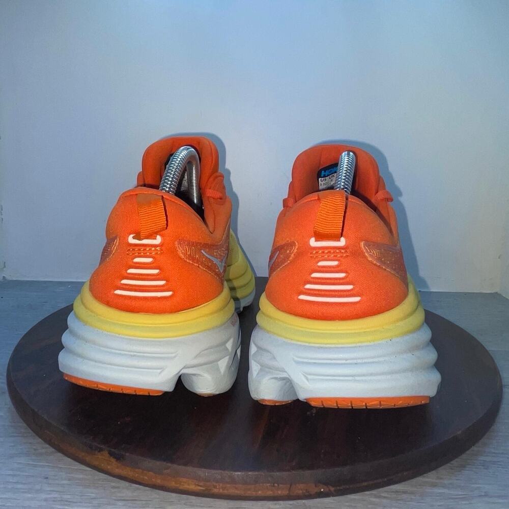 Hoka One One Bondi 8 Mens 9.5 D Shoes Orange Running Sneaker 1123202 PBAY - Picture 5 of 12